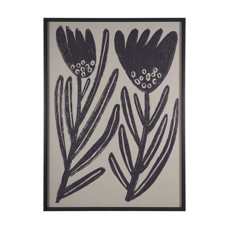 Simple Floral-Grow by Mercana Studio a Hand Embellished Textured Framed Art Print from Mercana - Luna Furniture