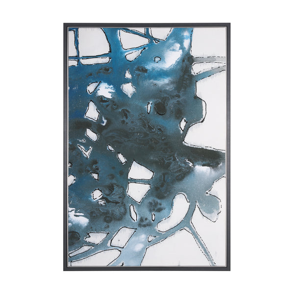 Tributary I by Mercana Studio a Hand Embellished Textured Framed Canvas