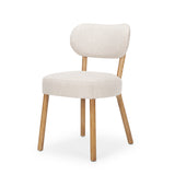Owen Dining Chair W/ Medium Brown Wood and Beige Fabric, Set of 2 from Mercana - Luna Furniture
