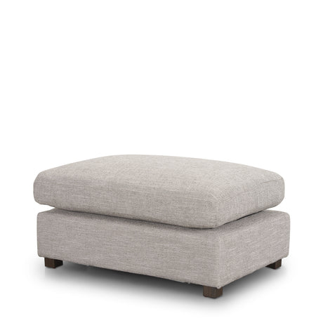 Halston Small Ottoman Light Gray Performance Fabric from Mercana - Luna Furniture