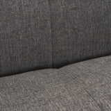Hale Sofa W/ Medium Brown Wood and Gray Fabric from Mercana - Luna Furniture