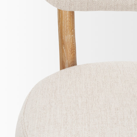 Owen Dining Chair W/ Medium Brown Wood and Beige Fabric, Set of 2 from Mercana - Luna Furniture