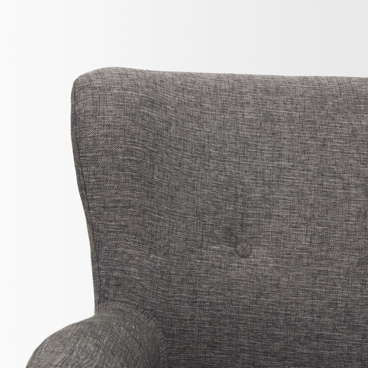Dunstan Accent Chair Upholstered Gray Twill Fabric and Medium Brown Wood Feet from Mercana - Luna Furniture