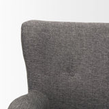 Dunstan Accent Chair Upholstered Gray Twill Fabric and Medium Brown Wood Feet from Mercana - Luna Furniture