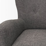 Dunstan Accent Chair Upholstered Gray Twill Fabric and Medium Brown Wood Feet from Mercana - Luna Furniture