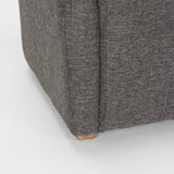 Dunstan Accent Chair Upholstered Gray Twill Fabric and Medium Brown Wood Feet from Mercana - Luna Furniture