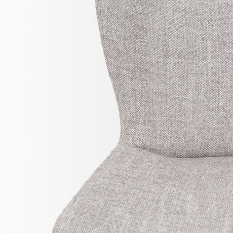 Hartt Dining Chair W/ Matte Black Metal Frame and Gray Fabric from Mercana - Luna Furniture