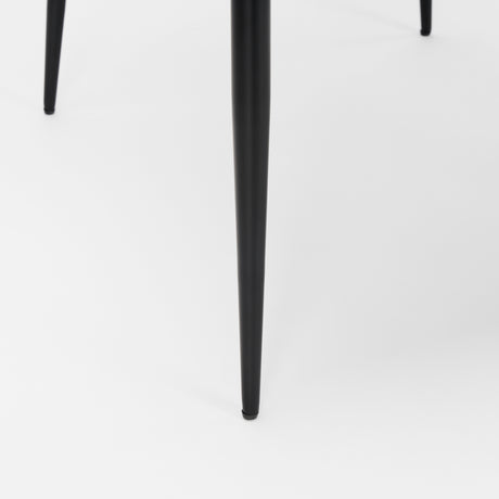 Hartt Dining Chair W/ Matte Black Metal Frame and Gray Fabric from Mercana - Luna Furniture