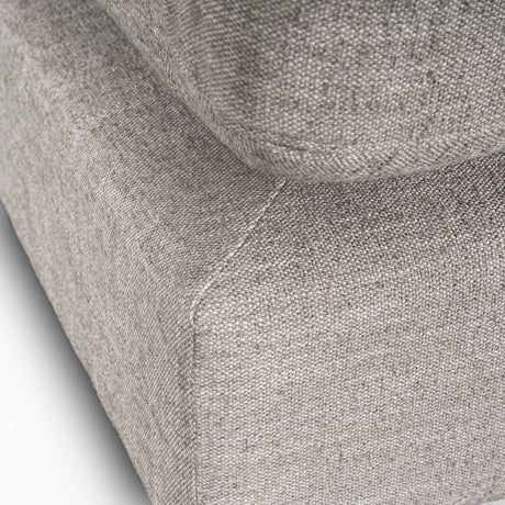 Halston Large Ottoman Light Gray Performance Fabric from Mercana - Luna Furniture