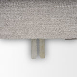 Halston Large Ottoman Light Gray Performance Fabric from Mercana - Luna Furniture