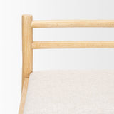 Sam Counter Stool W/ Light Brown Wood Frame and Beige Upholstered Seat from Mercana - Luna Furniture