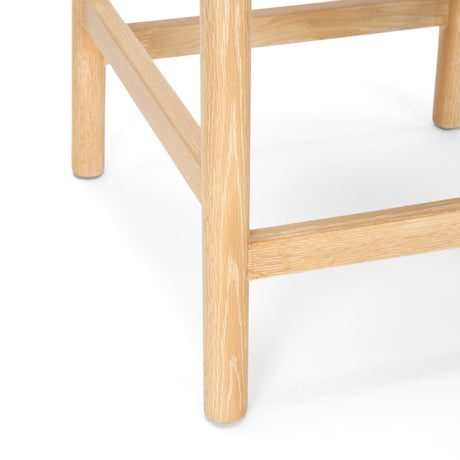 Sam Counter Stool W/ Light Brown Wood Frame and Beige Upholstered Seat from Mercana - Luna Furniture
