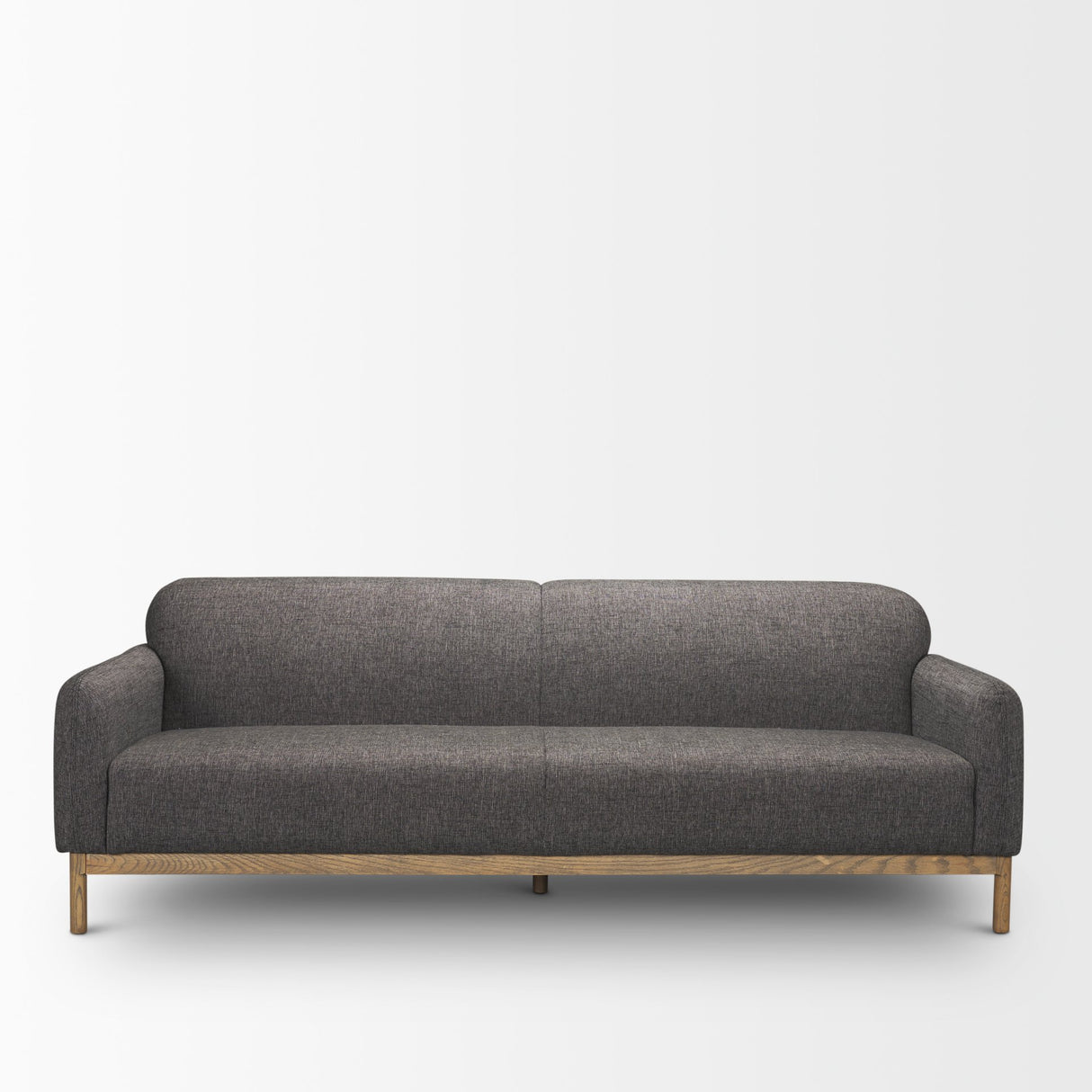 Hale Sofa W/ Medium Brown Wood and Gray Fabric from Mercana - Luna Furniture