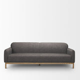 Hale Sofa W/ Medium Brown Wood and Gray Fabric from Mercana - Luna Furniture