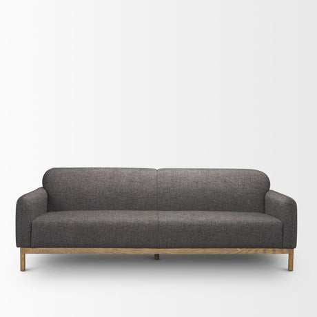 Hale Sofa W/ Medium Brown Wood and Gray Fabric from Mercana - Luna Furniture
