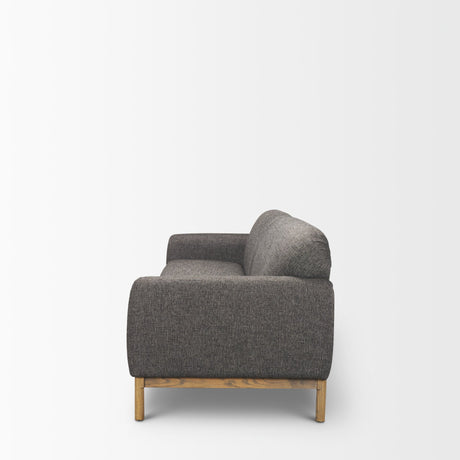 Hale Sofa W/ Medium Brown Wood and Gray Fabric from Mercana - Luna Furniture