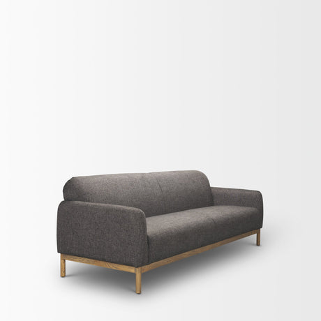 Hale Sofa W/ Medium Brown Wood and Gray Fabric from Mercana - Luna Furniture