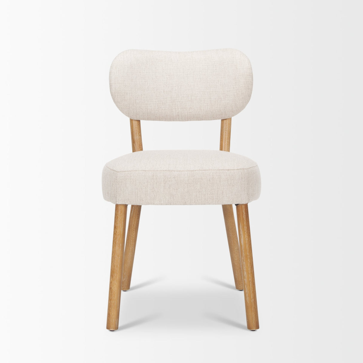 Owen Dining Chair W/ Medium Brown Wood and Beige Fabric, Set of 2 from Mercana - Luna Furniture