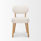 Owen Dining Chair W/ Medium Brown Wood and Beige Fabric, Set of 2 from Mercana - Luna Furniture