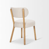 Owen Dining Chair W/ Medium Brown Wood and Beige Fabric, Set of 2 from Mercana - Luna Furniture