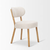 Owen Dining Chair W/ Medium Brown Wood and Beige Fabric, Set of 2 from Mercana - Luna Furniture