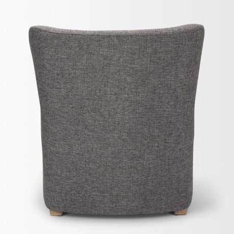 Dunstan Accent Chair Upholstered Gray Twill Fabric and Medium Brown Wood Feet from Mercana - Luna Furniture