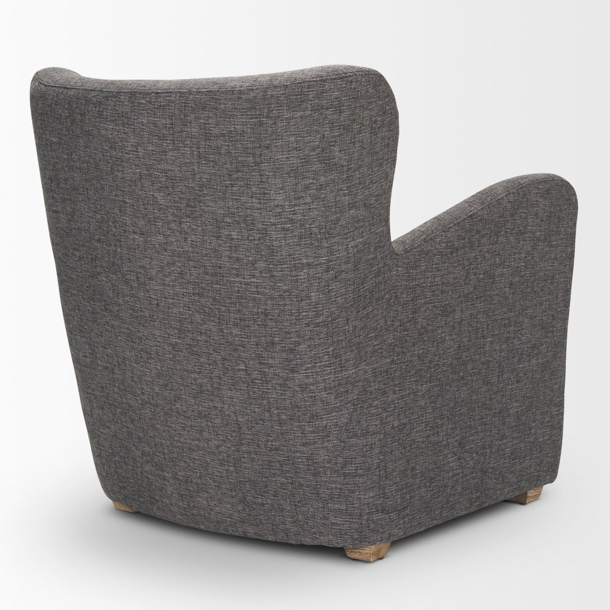 Dunstan Accent Chair Upholstered Gray Twill Fabric and Medium Brown Wood Feet from Mercana - Luna Furniture