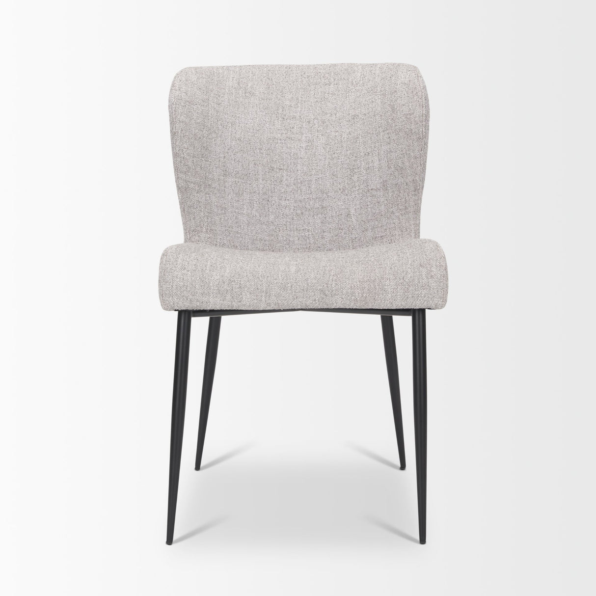 Hartt Dining Chair W/ Matte Black Metal Frame and Gray Fabric from Mercana - Luna Furniture