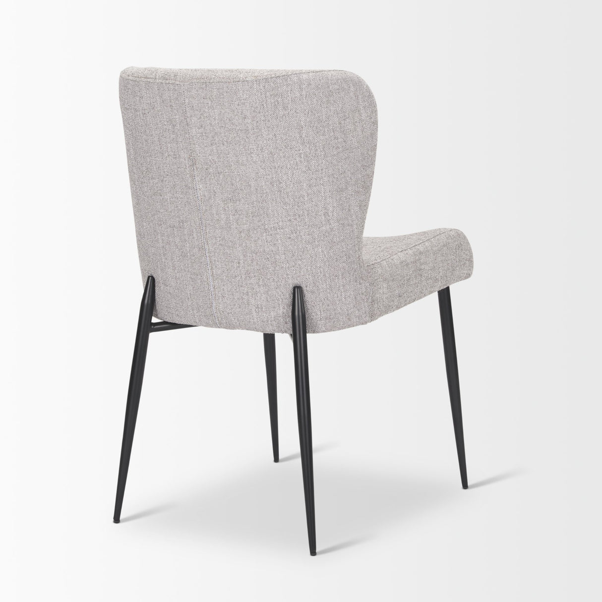 Hartt Dining Chair W/ Matte Black Metal Frame and Gray Fabric from Mercana - Luna Furniture