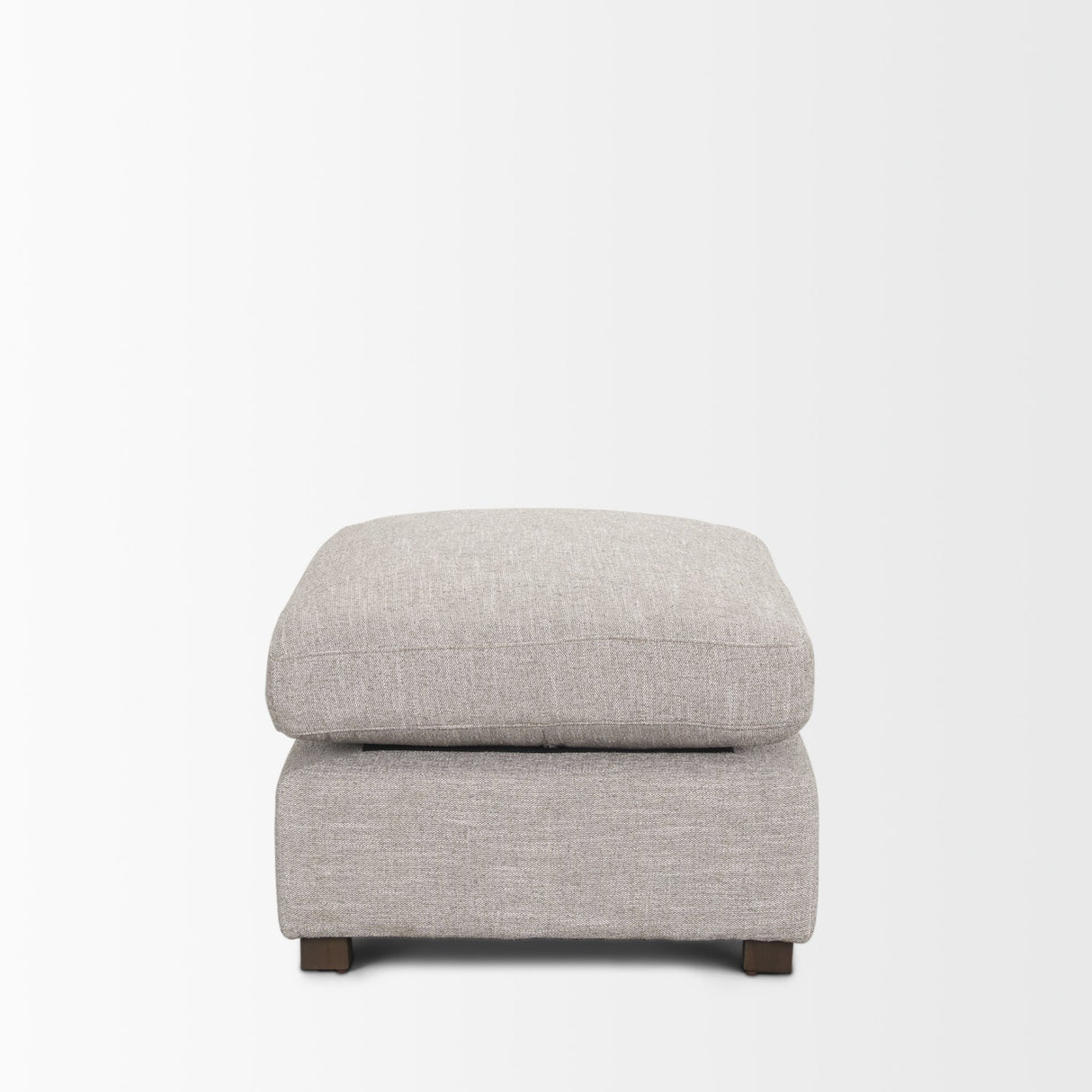 Halston Small Ottoman Light Gray Performance Fabric from Mercana - Luna Furniture