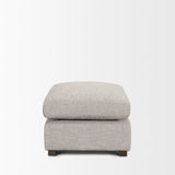 Halston Small Ottoman Light Gray Performance Fabric from Mercana - Luna Furniture