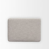 Halston Small Ottoman Light Gray Performance Fabric from Mercana - Luna Furniture