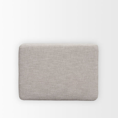 Halston Small Ottoman Light Gray Performance Fabric from Mercana - Luna Furniture