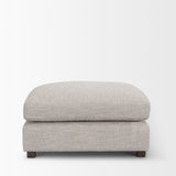 Halston Large Ottoman Light Gray Performance Fabric from Mercana - Luna Furniture