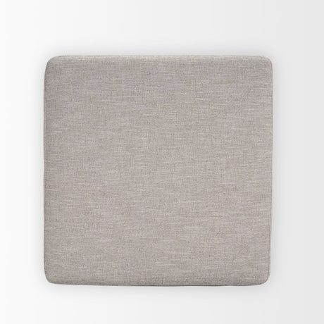 Halston Large Ottoman Light Gray Performance Fabric from Mercana - Luna Furniture