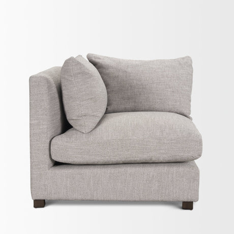 Halston Corner Light Grey Performance Fabric from Mercana - Luna Furniture