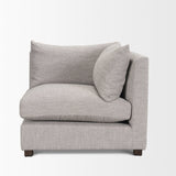 Halston Corner Light Grey Performance Fabric from Mercana - Luna Furniture