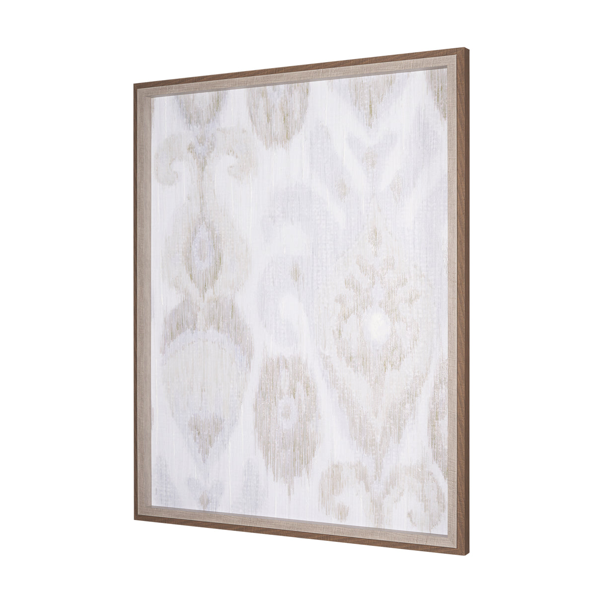 Ikat Patterns I by Silvia Krause a Hand Embellished Textured Framed Art Print from Mercana - Luna Furniture