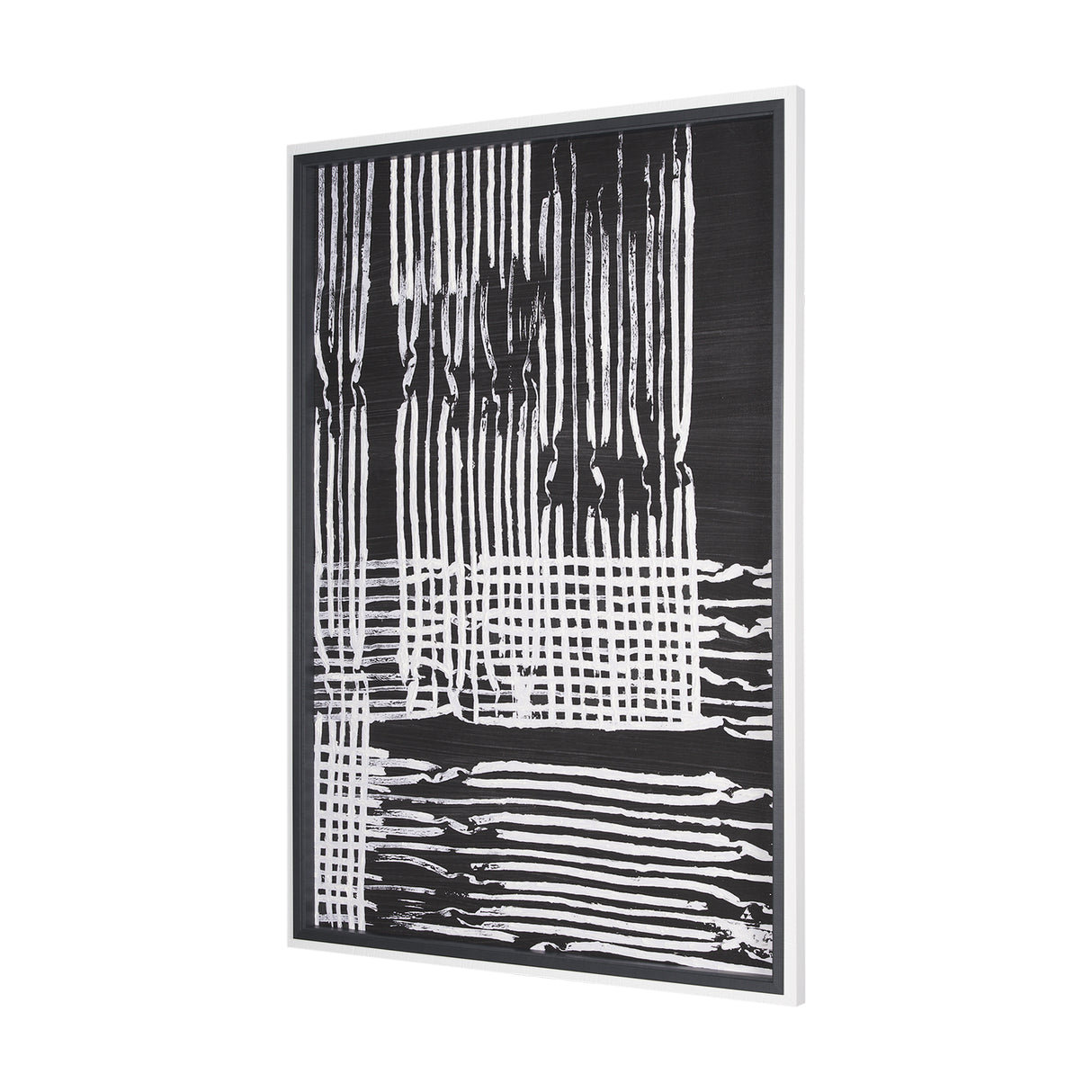 Woven Lines I by Mercana Studio a Hand Embellished Textured Framed Art Print from Mercana - Luna Furniture