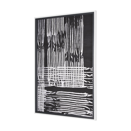 Woven Lines I by Mercana Studio a Hand Embellished Textured Framed Art Print from Mercana - Luna Furniture
