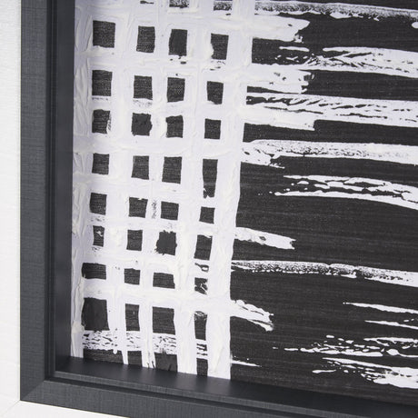 Woven Lines I by Mercana Studio a Hand Embellished Textured Framed Art Print from Mercana - Luna Furniture