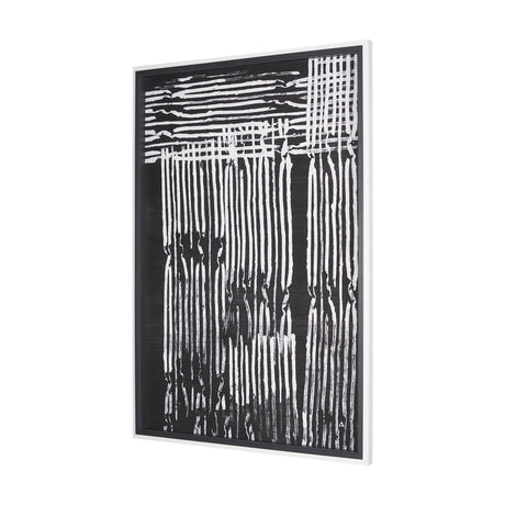 Woven Lines II by Mercana Studio a Hand Embellished Textured Framed Art Print from Mercana - Luna Furniture