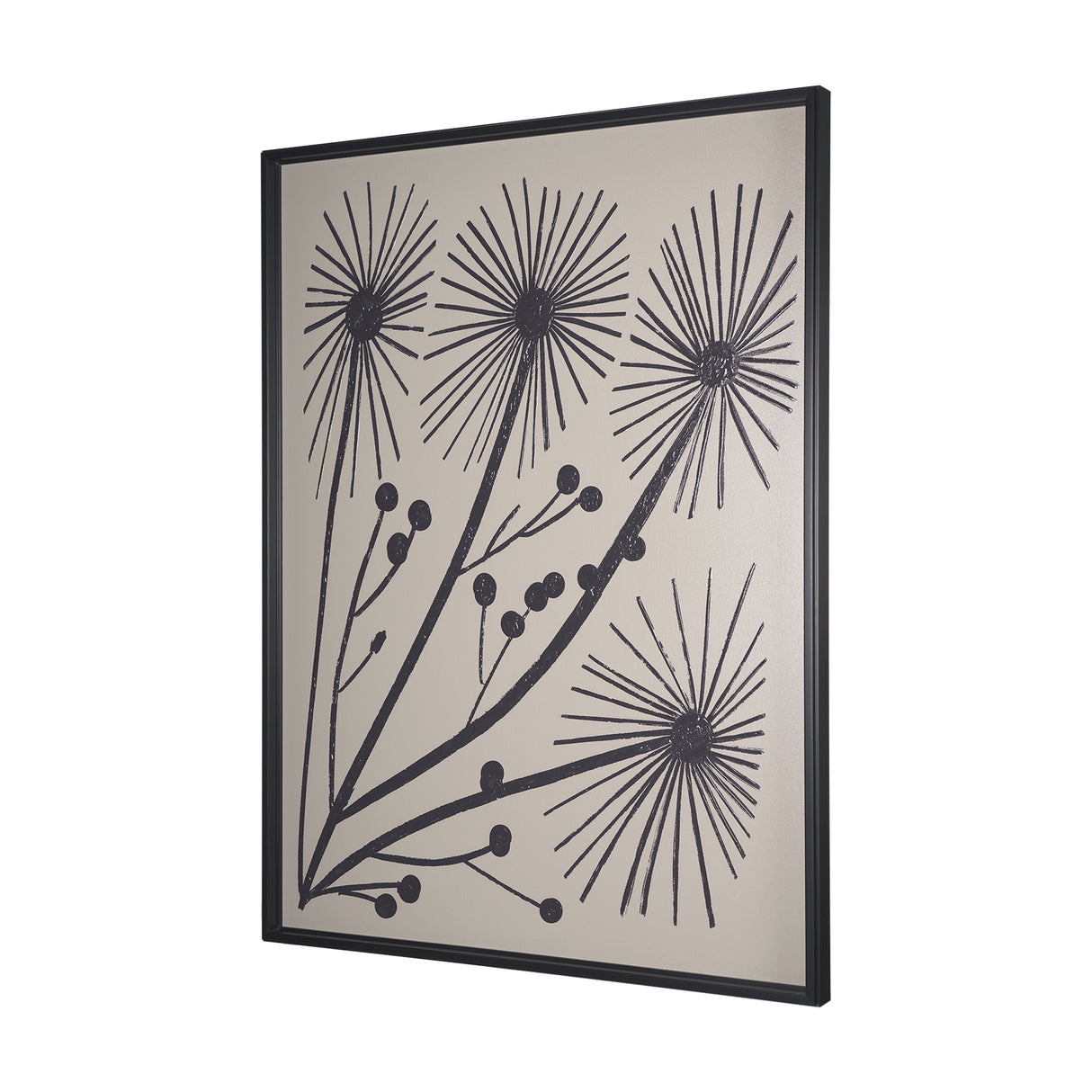 Simple Floral-Grow by Mercana Studio a Hand Embellished Textured Framed Art Print from Mercana - Luna Furniture