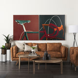 Bike Handle Green by Alarm a Hand Embellished Textured Canvas from Mercana - Luna Furniture