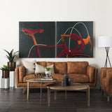 Bike Handle Green by Alarm a Hand Embellished Textured Canvas from Mercana - Luna Furniture