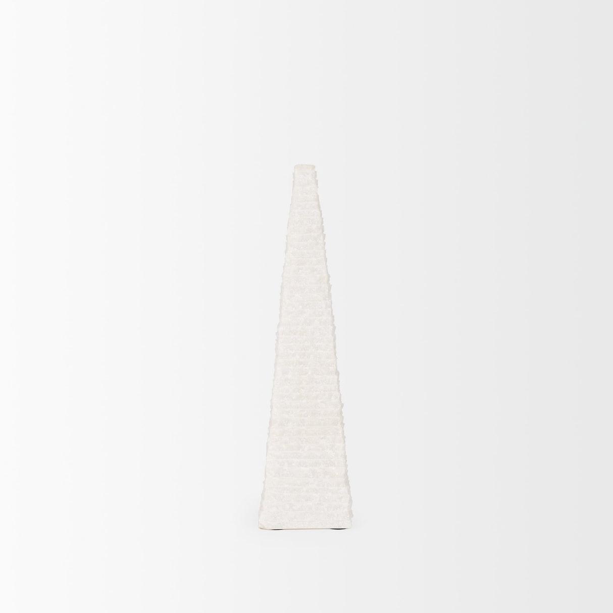 Pyramis White Rough Marble Obelisk 13" from Mercana - Luna Furniture