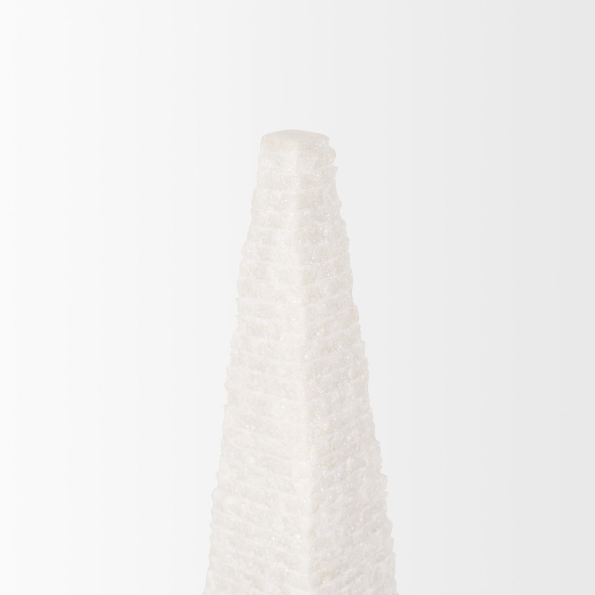 Pyramis White Rough Marble Obelisk 13" from Mercana - Luna Furniture