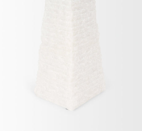 Pyramis White Rough Marble Obelisk 13" from Mercana - Luna Furniture