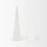Pyramis White Rough Marble Obelisk 13" from Mercana - Luna Furniture