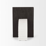 Stept White Marble Bookends w/rough carving (set of 2) from Mercana - Luna Furniture